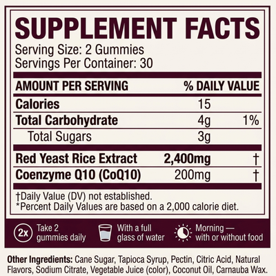Lunessa Red Yeast Rice + COQ10 Gummies