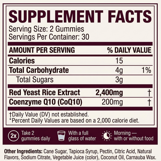Lunessa Red Yeast Rice + COQ10 Gummies